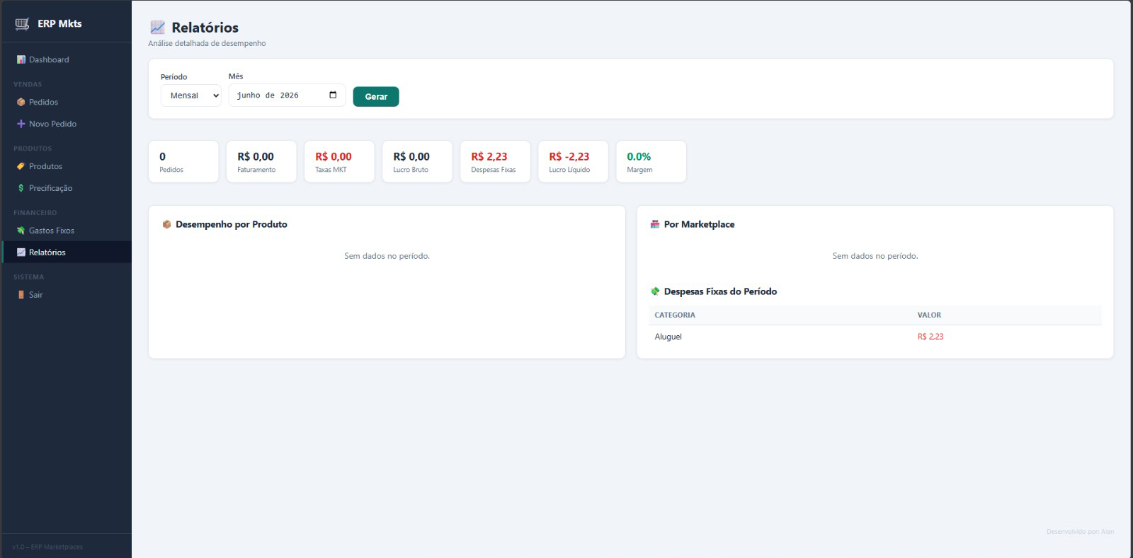 Configurações ERP 8